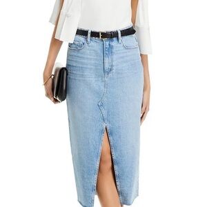 PAIGE Meadow Denim Midi Skirt